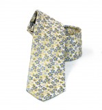                    NM slim szövött nyakkendő - Sárga virágos Mintás nyakkendők
